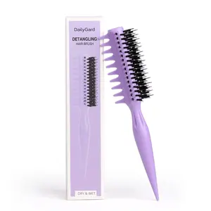 Hair Styling Comb, Long Nylon Bristle Brush, Detangler Brush, Heat Resistant, Anti-Tangle, Scalp Massage, Wet & Dry, Daily Hair Care Tool, Detangling Hairbrush