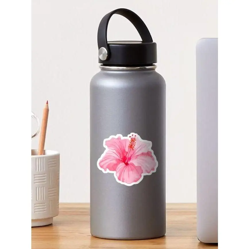Pink Hibiscus Sticker  Sticker