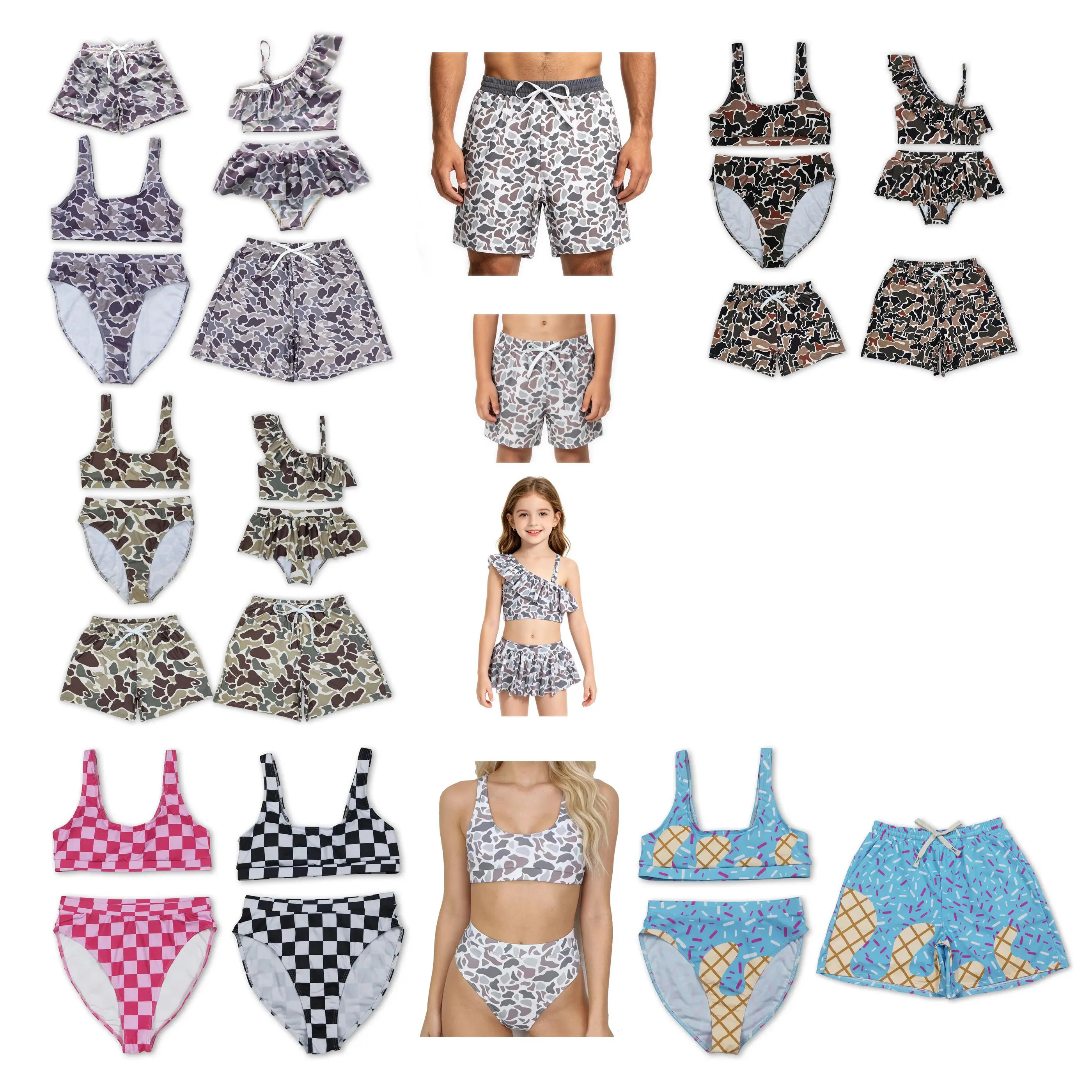 Women's 2-Piece Camouflage Bikini Set - Stretch Fabric Swimwear with Adjustable Straps, Mother’s Day Gifts Bathing Suits Swimsuits Bikinis Beach Outfits Swim Sets for Women, 2 Piece Sets, Women 2 Piece Sets