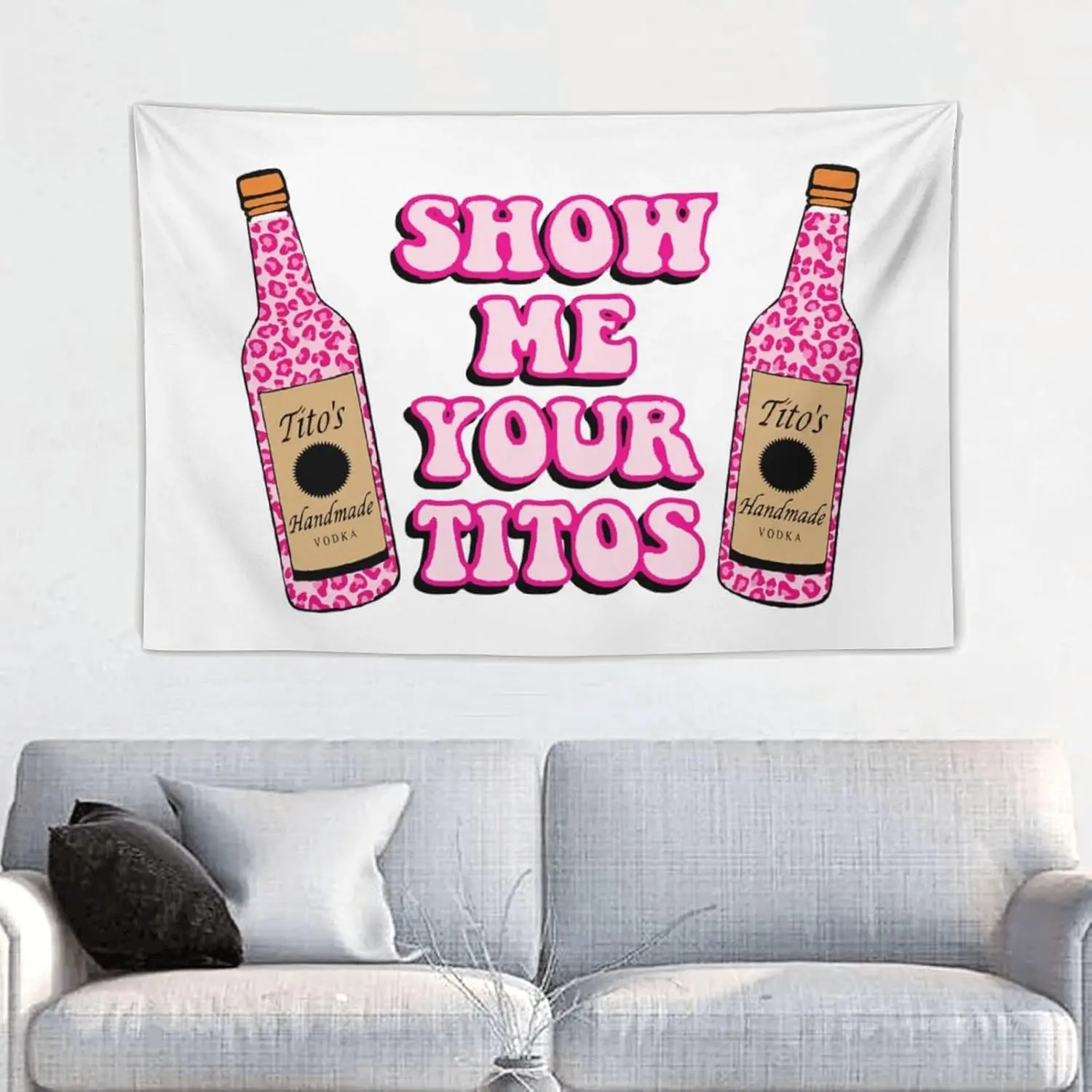 Flurvivo Hot Pink Cheetah Printing Tapestry, 40in x 60in Aesthetic Odourless Wall Hanging Art, Indoor Home Decor & Decoration for Family, Ideal Gift for Bedroom College Dorm Friends, Indoors