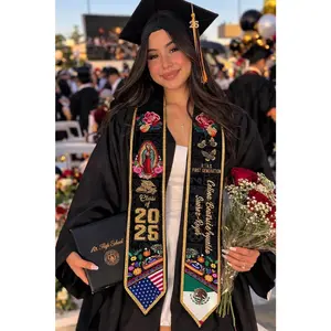 Custom Mexican Graduation Stole, Mexican Flag Graduation Sash 2026, Mexico Pattern Stole, Custom Name & School Sash Senior Graduation Gift, Personalized Graduation Sash – FASTSHIPPING