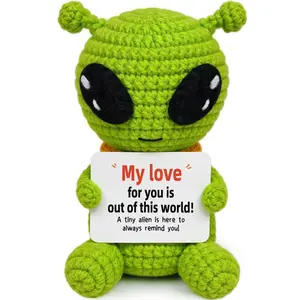 Alien Easter Basket Gift Essential, Perfect Gift for Him Her Boyfriend Girlfriend, Mini Handmade Crochet Alien, Romantic Valentine's Day Birthday Gift