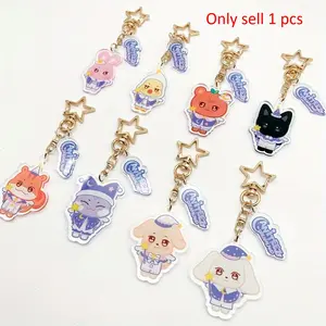 1 Piece,Kpop Keychain, Cartoon Animal Star Key Chain, Bag Pendant, Car Home Decor, Fashion Accessory, Hongjoong Seonghwa Yunho Yeosang San Mingi Wooyoung Jongho,Birthday Gift, Celebrity Merchandise, Cute Keychain, Stylish Keychain, Keychain For Bags