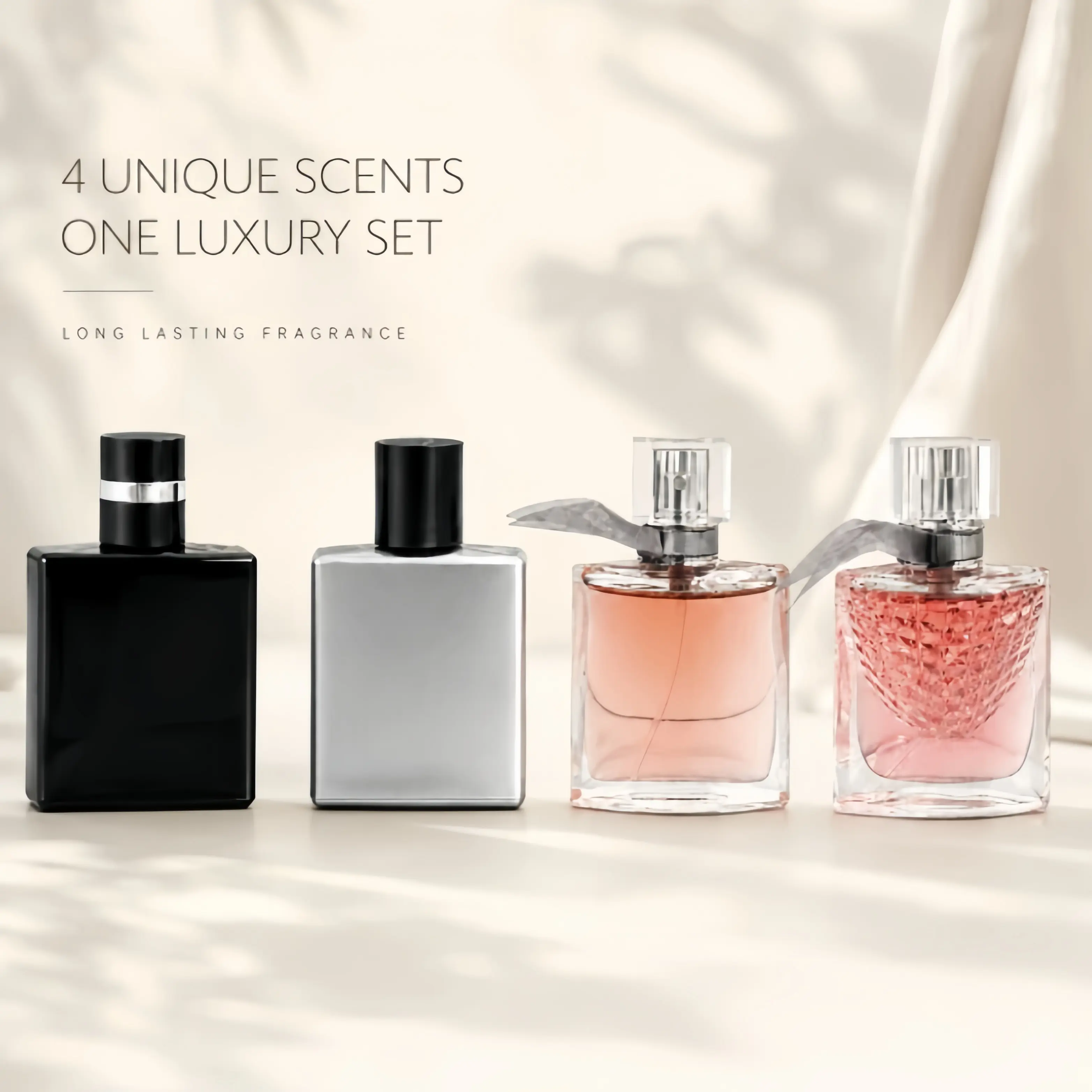 MYSTICAL Luxury 4-Piece Perfume & Eau de Toilette Gift Set for Couples | 4×30ml Floral Fruity Scent Sprays, Soft Long-Lasting Fresh Fragrance, Exclusive Aroma Collection Designed for Lovers unique charm woman