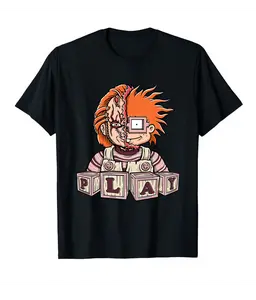 Men T-Shirt with Trendy Graphic Design Play Chucky Perfect Birthday Gift for All Summer Casual Wear Halloween