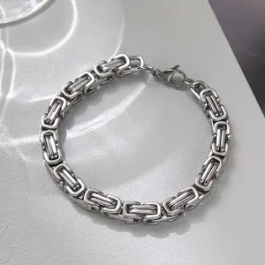 [Limited time event] Square bracelet emperor chain retro hip-hop domineering high-end keel chain gift versatile fashion personality creative design