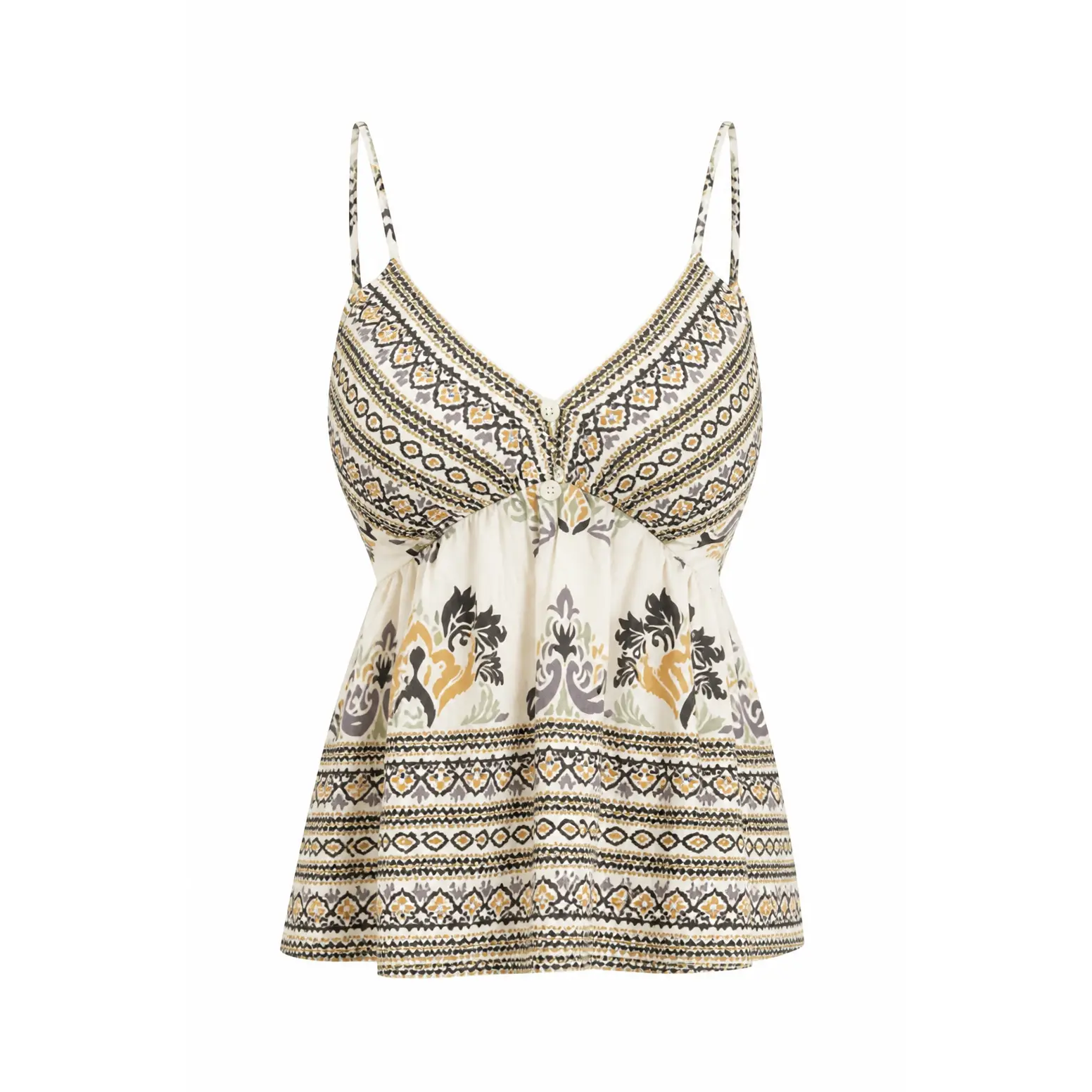 Floral Print V-Neck Camisole Black