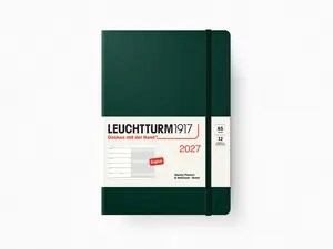 2027 Leuchtturm 1917 Weekly Planner & Notebook - FOREST GREEN Softcover
