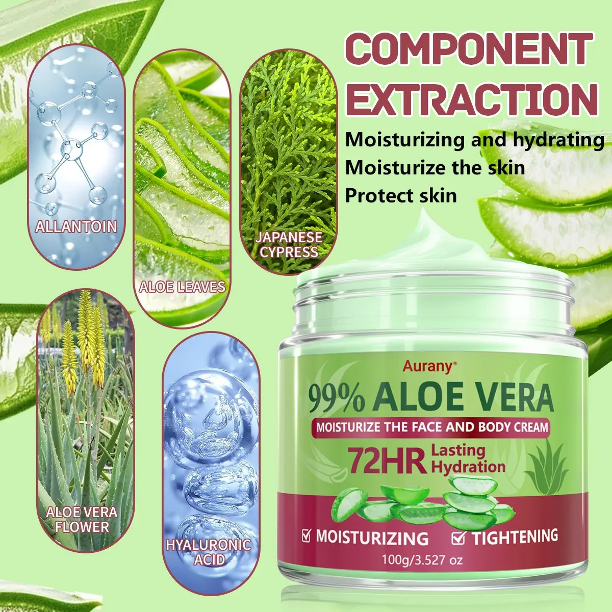 Aloe Vera Cream,Moisturizing&Tightening, Deep Moisturizing Cream, Face&Body  Moisturizer, 72-Hour Long-Lasting Moisturizing, Suitable ,Hydrating,  Soothing for Dry Skin,Psoriasis, Eczema For Men Ang Women, for Skin, Face,  & Sensitive Skin-100g - TikTok Shop