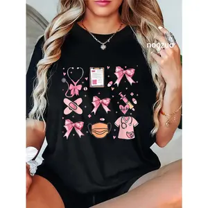 100% Cotton In My Scrub Life Era Coquette Bow Funny ER ICU Nurse T-Shirt
