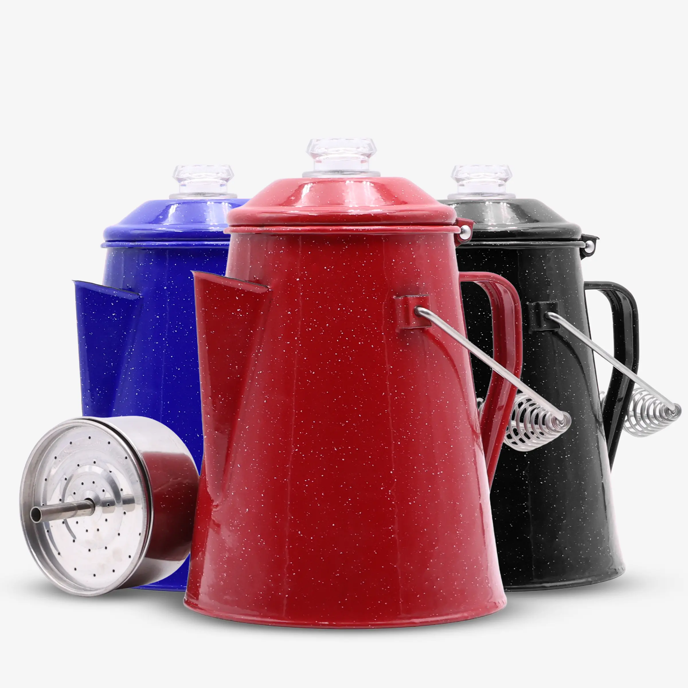 Glazed Enamel Steel Coffee Percolator