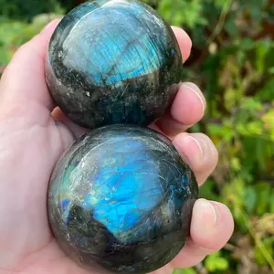 Labradorite Sphere Flashy Labradorite Sphere Decor Ornaments