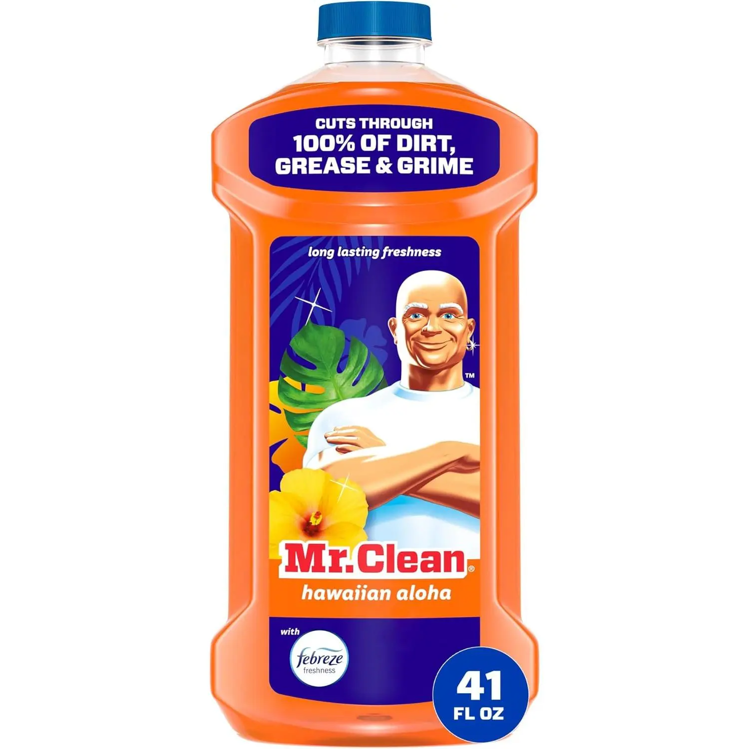 Mr. Clean Multi-Surface Cleaner, Hawaiian Aloha, 41 oz Dilutable Floor and Mop Cleaning