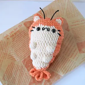 Loppy Puff - Cat Friedshrimp Crochet, Cat, Amigurumi, Friedshrimp, Fast Food Crochet