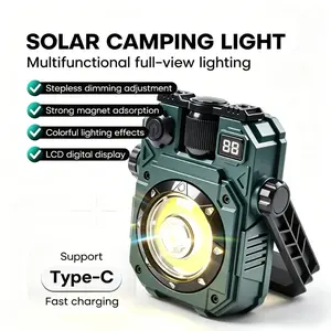 LED Work Light, 2000LM Portable Work Light, Work Lights on Stand Rotatable Stand and Handle, Hook Design LED Flood Light for Workshop Garage, Construction Site