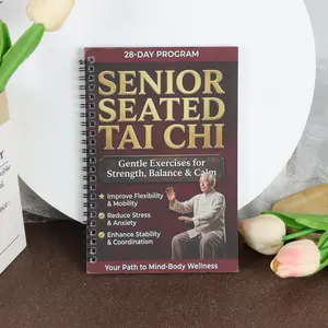 A Manual for Practicing Chair Tai Chi, Designed for Older Adults And Novices, Featuring a Spiral Binding. It Includes Daily Progressive Healthy Exercises, Gentle Movement Sequences Appropriate for Fitness, Total Body Recovery