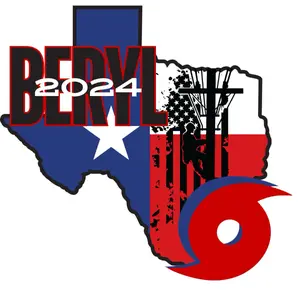 Beryl hurricane 3x3 sticker