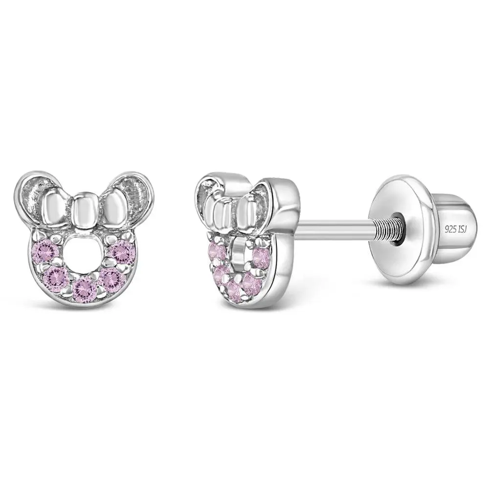 Petite Mouse Baby / Toddler / Kids Earrings Screw Back - Sterling Silver Petite Mouse Baby / Toddler / Kids Earrings Screw Back - Sterling Silver