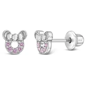 Petite Mouse Baby / Toddler / Kids Earrings Screw Back - Sterling Silver