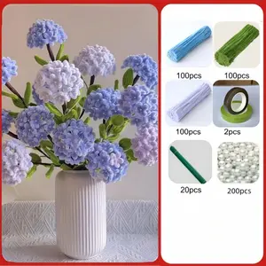 524 Piece Pipe Cleaner Flower Kit, Multi-Color DIY Bouquet Materials, Includes Stems and Floral Tape, Perfect for Mother's Day and Graduation Gifts