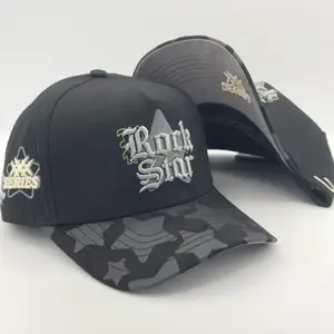 Black/Gray Rockstar Cap