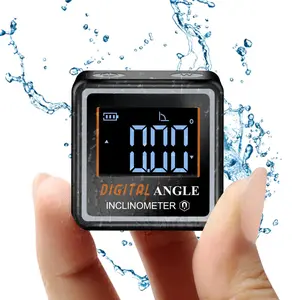 Ultra Small Digital Angle Finder Magnetic Level  Rechargeable Cube Table Miter Gauge 4 * 90 Degree Protractor Electronic Inclinometer Wood Working Measuring Tool