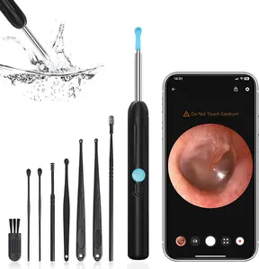 Ear Wax Removal, Ear Cleaner with Camera with 1080P, Ear Wax Removal Tool with 6 LED Light, Ear Wax Removal Kit with 8 Ear Pick, Ear Camera for iPhone, iPad, Android Phones