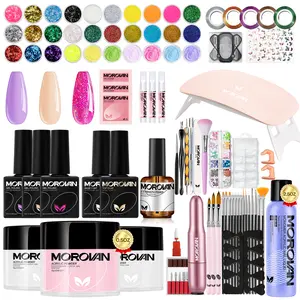 MOROVAN Blossom Series Acrylic Nail Kit: Everything You Need for Professional Nails, with Nail Charms for Beginners & Complete Supplies