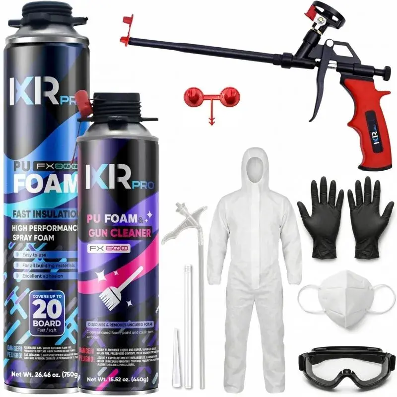 Spray Foam Insulation Kit - Polyurethane Foam with Gun Spray Foam Insulation Kit - Polyurethane Foam with Gun