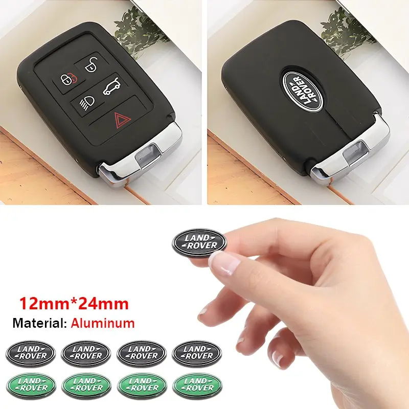 Land Rover Keychain Replacement Emblem, Durable Scratch-Resistant Car Remote Key Sticker, Fits Range Rover Discovery Defender