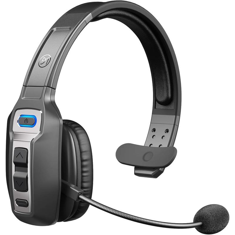 Trucker Bluetooth Headset with AI Noise Cancellation Microphone, Trucker Headset with 65Hrs Talk Time & Mute Button, Multipoint Connection, Bluetooth Headsets Fit for Truck Drivers/Cell Phones