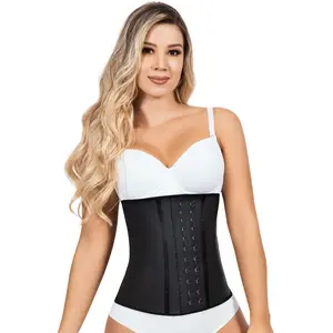 Cinturilla Hooks - Women's Waist Trainer with Steel Rods, Premium Latex Outer Layer, Cotton Lining, Adjustable Hooks, Instant Reduction, Reinforced Structure, Durable Compression Corset for Comfort & Support tummy control