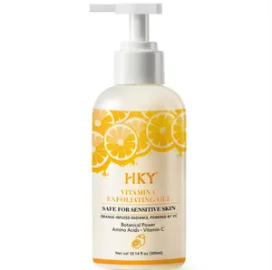 HKY Orange Scented Gentle Exfoliating Gel300ml - Gentle Exfoliator for Face & Body with Salicylic Acid & Niacinamide for Radiant Skin Exfoliating Solution Chemical Exfoliant Body Care