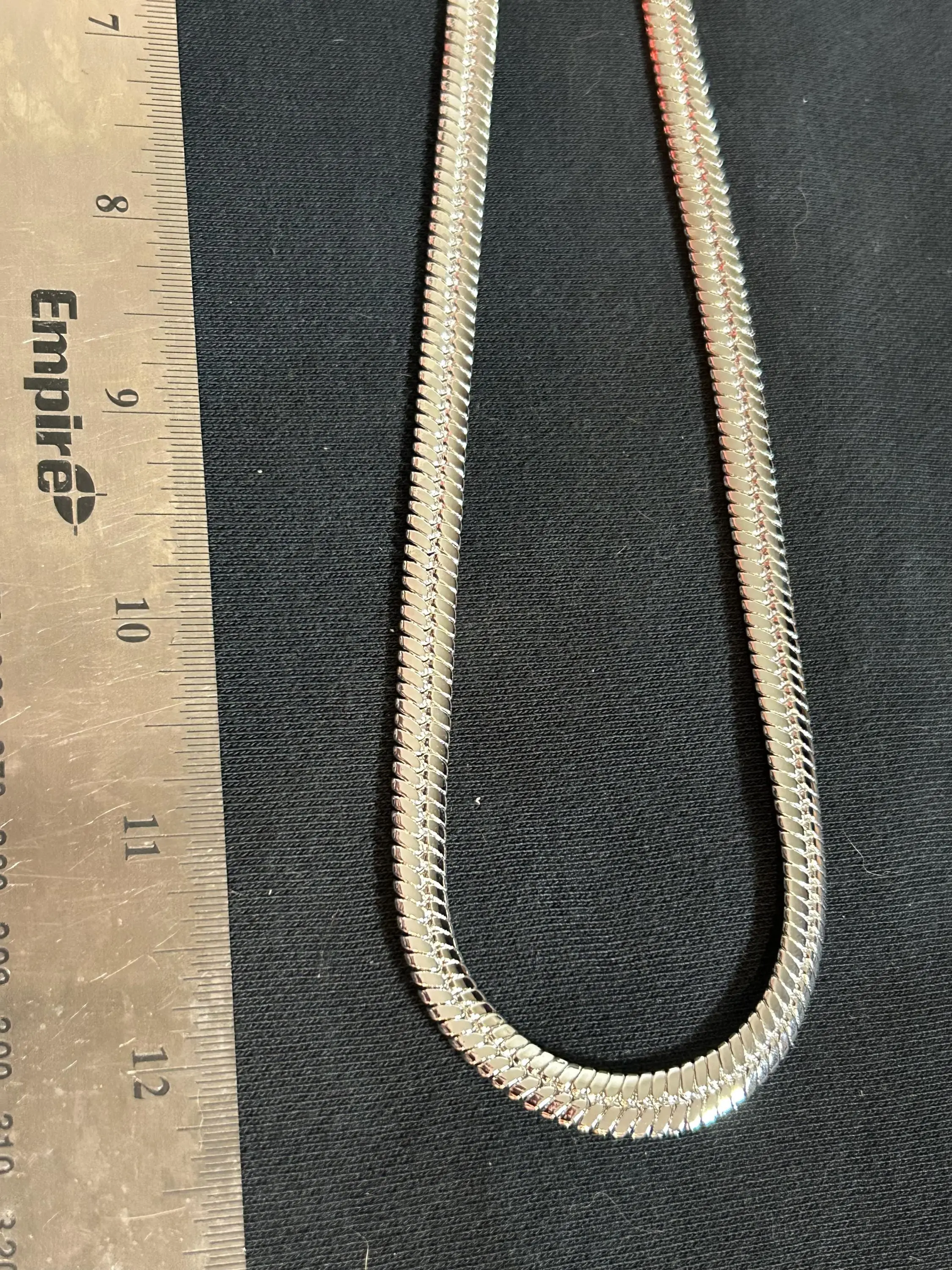 Solid 925 Sterling Silver Omega Link Chain Necklace Heavy High Polish