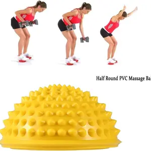 4pcs Half Round Duran Ball PVC Inflatable Yoga Ball, Massage Point Fitness Balance Ball, Multi-Color Options, Ideal for Exercise and Relaxation