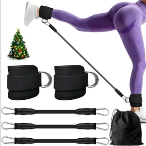 Ankle Resistance Bands for Leg Butt Training with Cuffs Outdoorfun Fitness Equipment for Kickbacks Hip Gluteus Exercises Ankle Strap with Exercise Bands