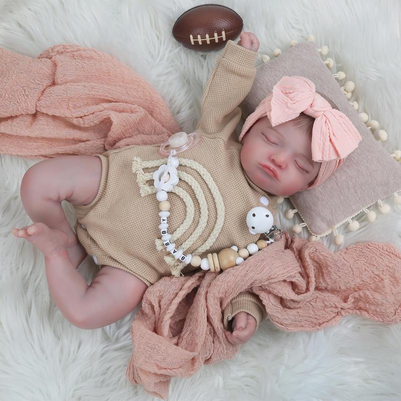 [WOOROY] Realistic Reborn Doll Rosalie - Christmas & Birthday Gift, 20-inch Sleeping Realistic Newborn Baby Doll, Soft Cloth Body, Gift Ideas for Kids Age 3 +