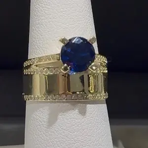 Peridot Cubic Stone Graduation/ Personalized 10 karat gold ring/ With RELIEVE (3D GOLD LETTERS INCLUDED WITH PURCHASE) Size 7