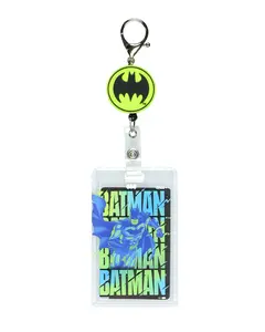 DC Comics Batman Retractable Reel Lanyard Hard Plastic ID Badge Holder Keychain