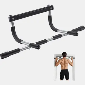 Adjustable Pull-Up Bar - Heavy-Duty Doorway Exercise Workout Gym Training Bar, 440 Lbs Capacity, Rust-Resistant, Comfortable Foam Handles, 1.7mm Steel