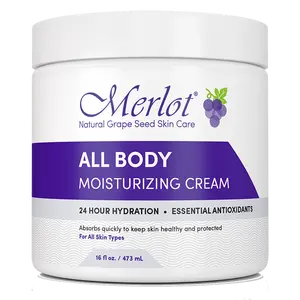 Merlot All Body Skin Moisturizing Cream with Essential Antioxidants, Hydrating, 16 oz Body Care