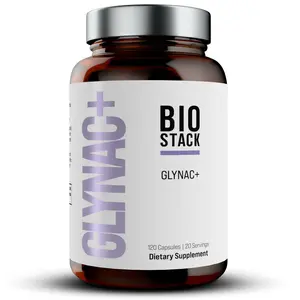 BioStack GLYNAC+ Healthcare Vitamin Dietary Supplement - 120 Capsules, 20 Servings with Glycine NAC Calcium Alpha Ketoglutarate Molybdenum Selenium