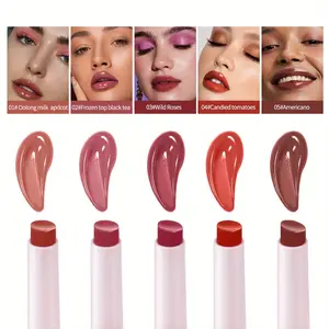 Light-holding mirror solid lip gloss, water-gloss mirror lip glaze, not easy to stick to the cup, long-lasting moisturizing lipstick pen