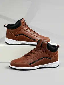 Men's Casual Sneakers, Walking Shoes, Breathable Lightweight PU Leather, Eva Sole, All Season Comfort, Above Ankle but Below Knee, Versatile Footwear