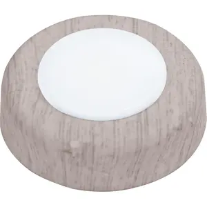 Pinegreen Lighting  Faux Wood Grain 60 Lumens Battery Powered Puck Light- 3AAA