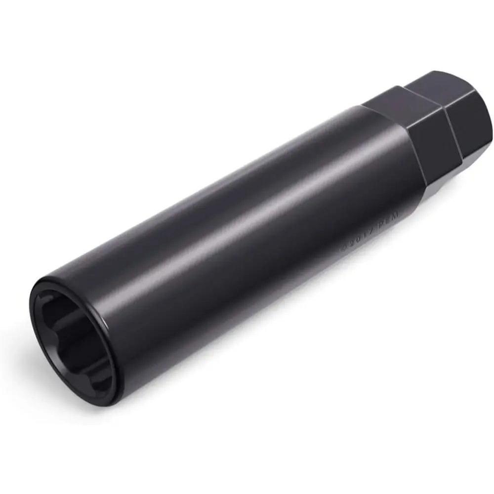 Small 6 Point Spline Drive Tuner Replacement Socket Key Tool For Aftermarket Six-Spline Wheel Lock Lug Nuts-17.6mm Inner Diameter-19mm 3/4 21mm 13/16 Hex Socket Wrench-Black
