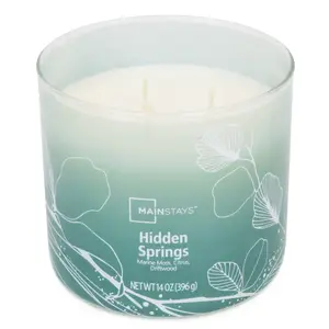 Mainstays 3-Wick Ombre Wrap Hidden Springs Candle, 14-Ounce
