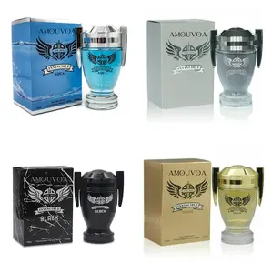 4 Pack INVINCIBLE Cologne for Men Classic Collection Bottles Eau de Parfum Black, Classic, Gold And Aqua Each 3.4 Fl Oz, Total 13.60 Oz