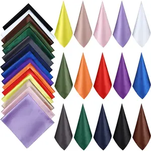 15 Packs Elegant Satin Square Neck Scarf Set for Women, Solid Colored Neckerchief Head Wraps, Lightweight Breathable Neck Scarf Suitable for Daily Wearing and Replacement Needs