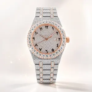 2026 Iced Out Bling Watch for Men and Women, Luxury Style Diamond Quartz Wrist Watch, Water Resistant Hip Hop Fashion Watch